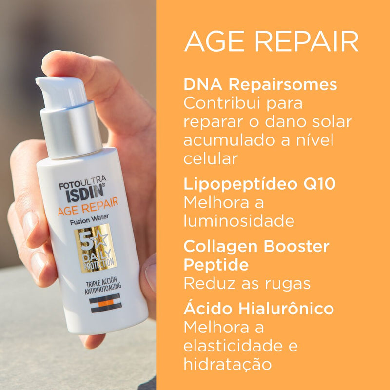 Protetor Solar Antiaging ISDIN - Fusion Water Age Repair FPS50 50ml